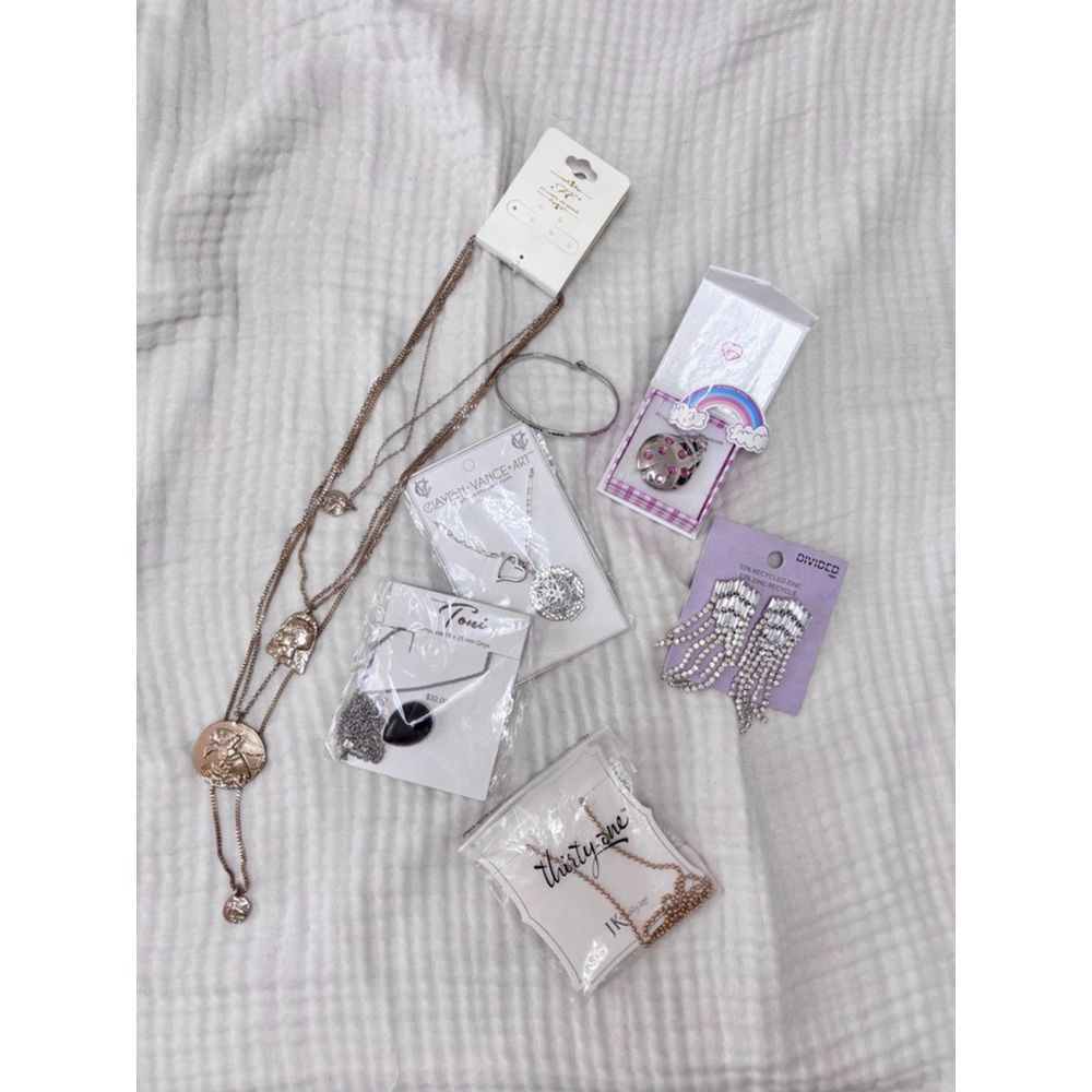 Women's Unbranded Necklaces and Earrings One Size Gold Silver Locket Layered